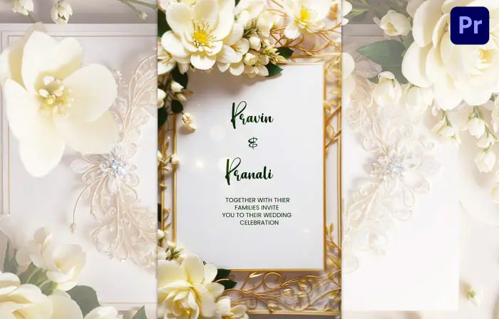 Beautiful 3D Floral Wedding Invite Instagram Story